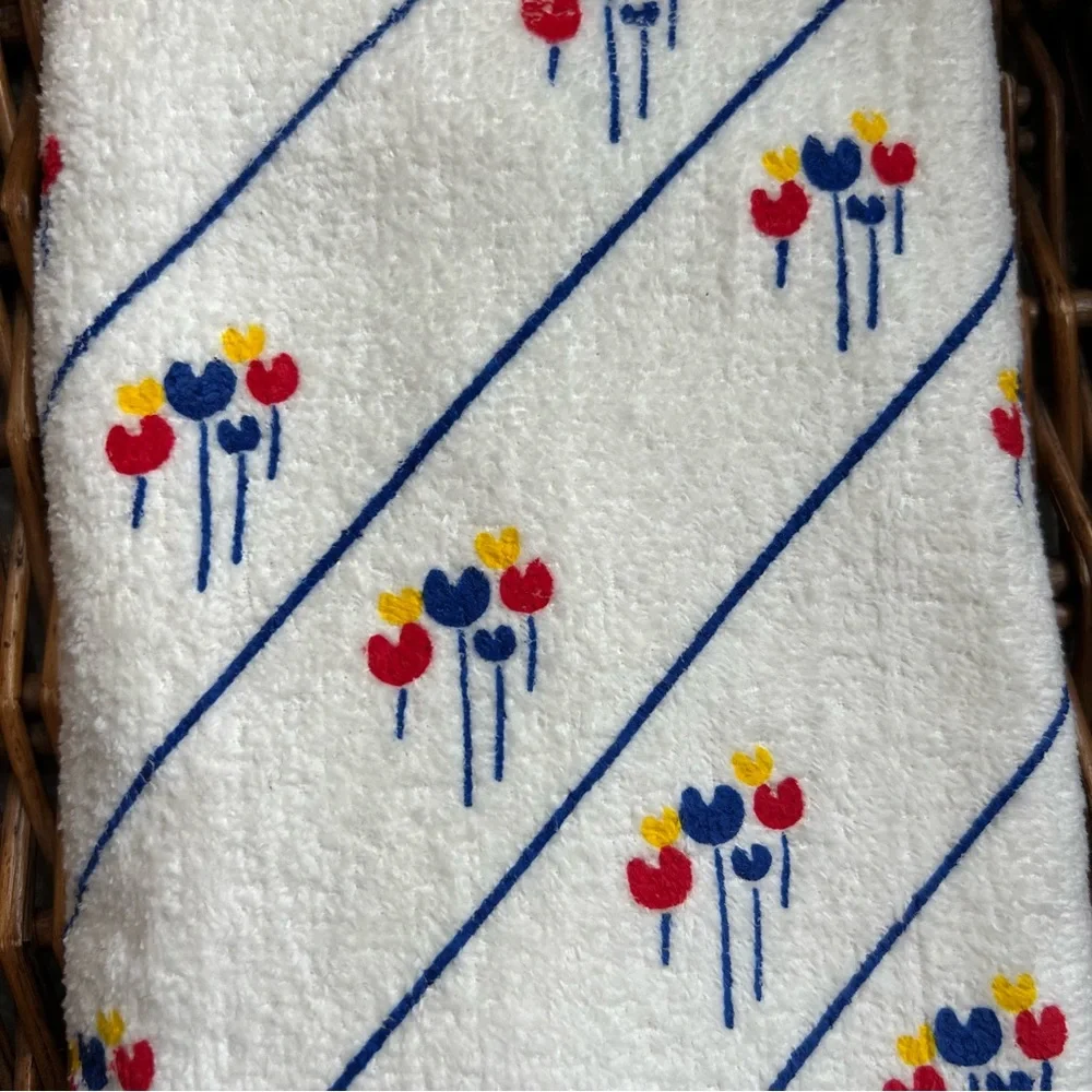 Vintage Cecil Saydah Screen Prints Kitchen Hand Towel 1984 Tulips New Old Stock
